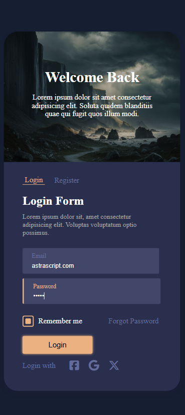 Responsive HTML CSS Login Form
